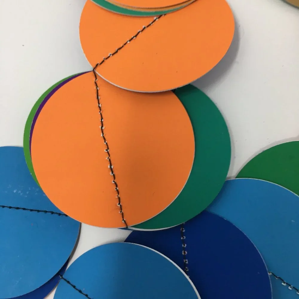 Multi-Colored Color-Aid Paper Large Round Circle Party Extra Long Garland